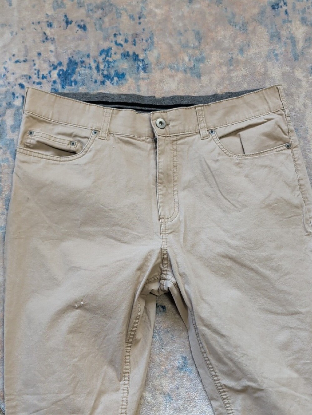 Mason Athletic Stretch Khaki Straight Fit 5-Pocket Pants Men's 34x32 - Picture 2 of 8